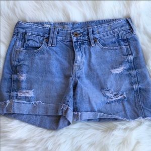 Madewell distressed denim shorts